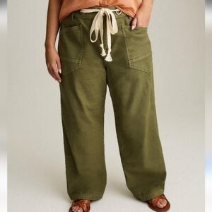 festi ♡ loose high rise straight pants torrid green